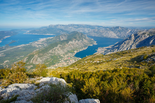 Kotor, Montenegro. Seen from above
