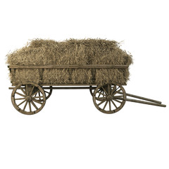 Cart with hay and straw