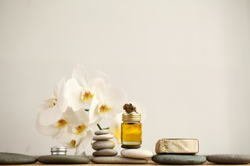 Cannabis oil medical marijuana relax concept