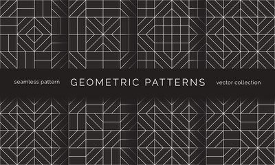 Abstract geometric seamless patterns