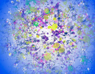 Abstract background water splashing ornament 