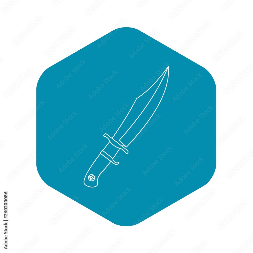 Poster dagger icon. outline illustration of dagger vector icon for web