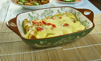Creamy Pepperjack Chicken Enchiladas
