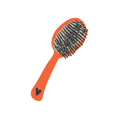 Hair Brush, Zero Waste Reusable Object, Eco lifestyle Concept Vector Illustration