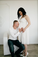 Beautiful young couple expecting a baby