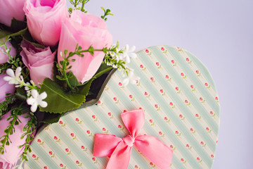 roses love heart valentine's day greeting card