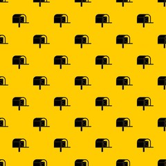 Mailbox pattern seamless vector repeat geometric yellow for any design