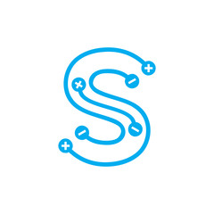 Obraz premium letter S techno logo design vector illustration