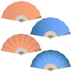 Japanese style folding fan,