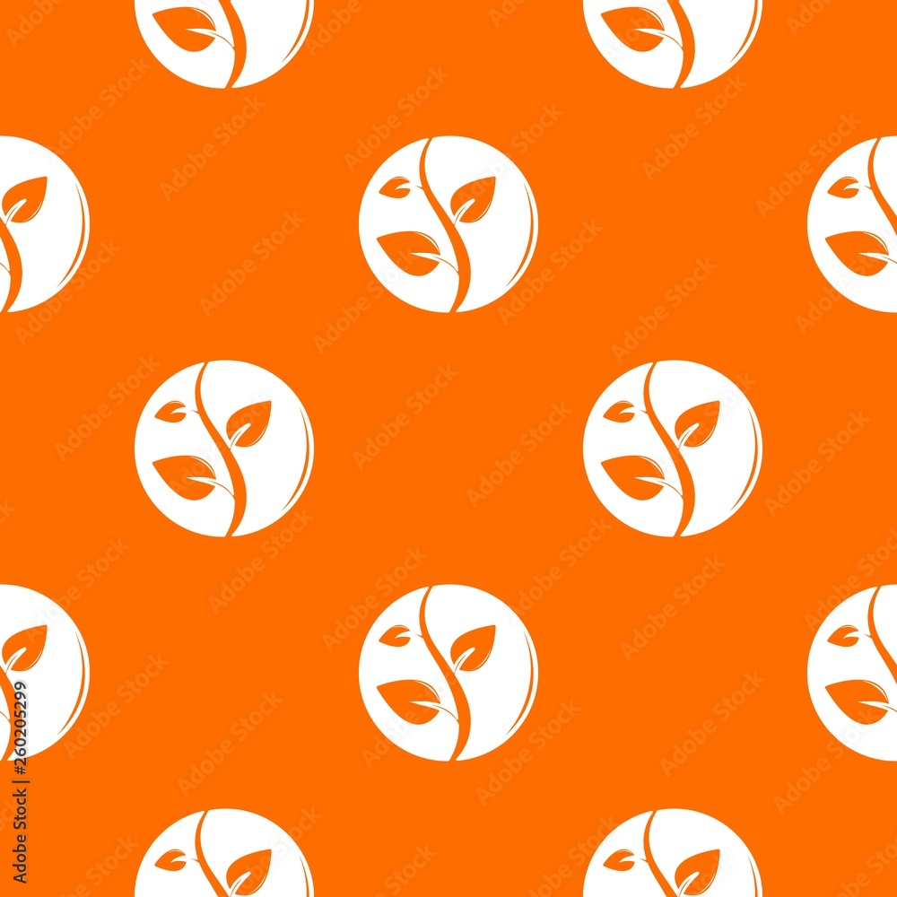 Poster sprout pattern vector orange for any web design best