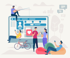 People Communicating via Internet Using Mobile App