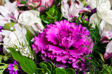 Bouquet of flowers. Festive flowers composition.