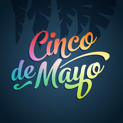 Mexican day of independence calligraphic design.