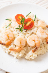 italian risotto with shrimps