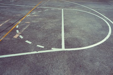 Fototapeta premium basketball sport court in the street