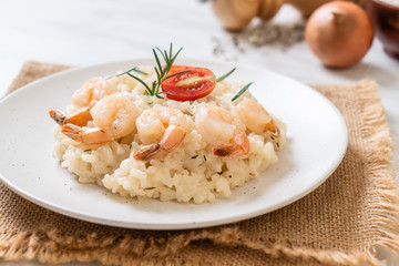 italian risotto with shrimps