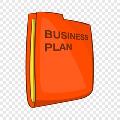 Business plan icon. Cartoon illustration of plan vector icon for web design