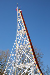 Roller Coaster in amusement park in funfair