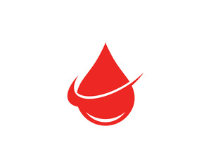 Obraz premium Blood Logo vector icon illustration design 