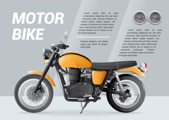 motorbike brochure with speedometer