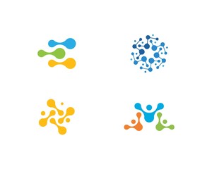 molecule logo vector