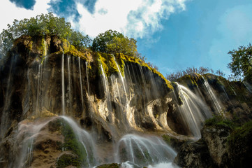 waterfall in deep forest