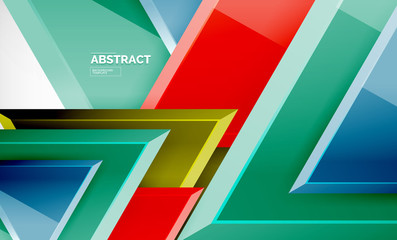 Tech futuristic geometric 3d shapes, minimal abstract background