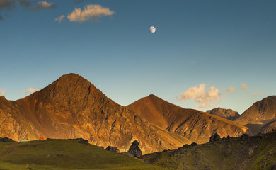 landscape of mountains