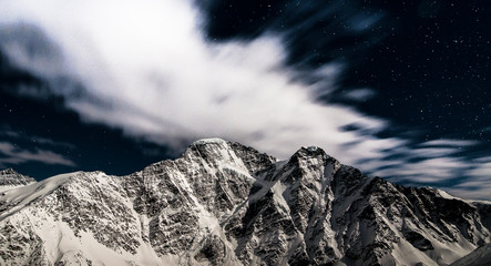 clouds over mountains