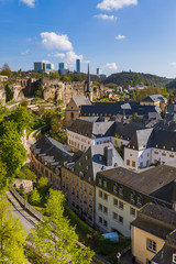 Luxembourg city cityscape - obrazy, fototapety, plakaty