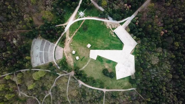 Bubanj monument and park in Nis, Serbia aerial view
