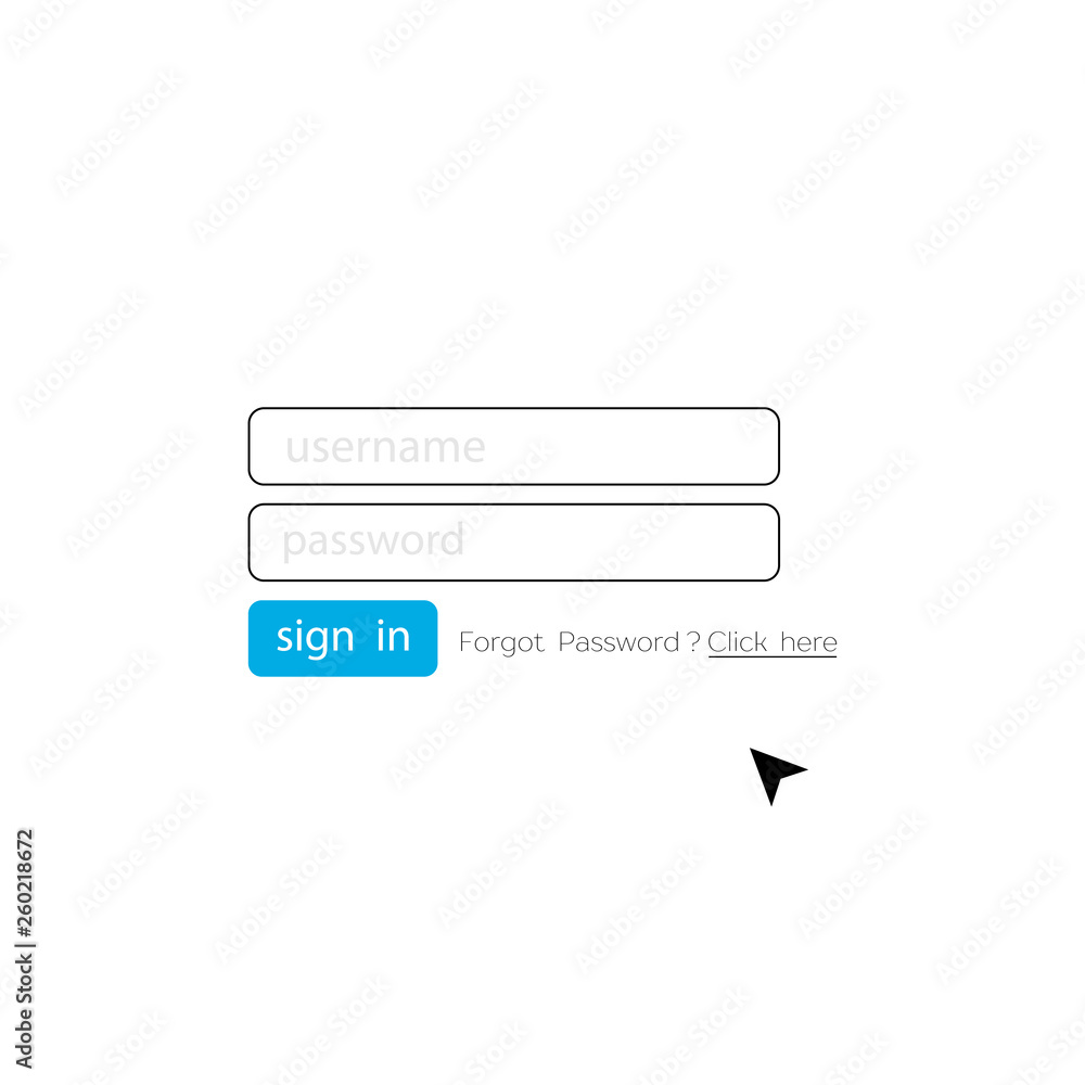 Poster login. login user interface. member login template in flat design. member logins template