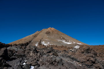 Teide volcanic crater bottom view in Tenerife
