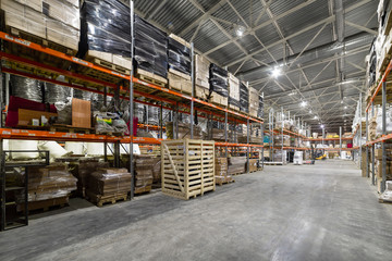 Large hangar warehouse industrial and logistics companies.