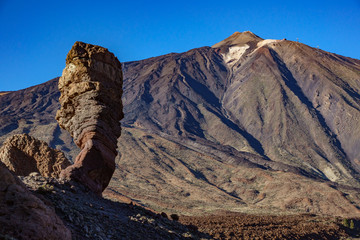 Teide volcano crater and Roques de Garcia rock