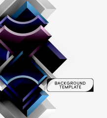 Geometrical 3d shapes background