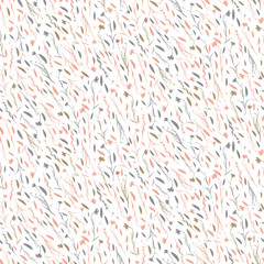 Floral background. Vector seamless pattern with hand drawn cornflowers and leaves.