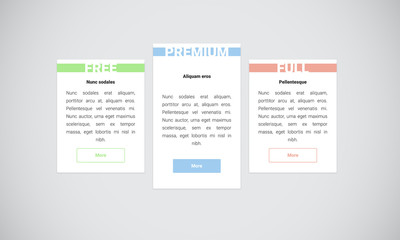 Clean and modern website element, vector illustration