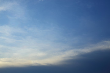 white cloud on clear blue sky background