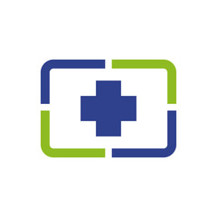 Obraz premium Medical and health care logo design vector template