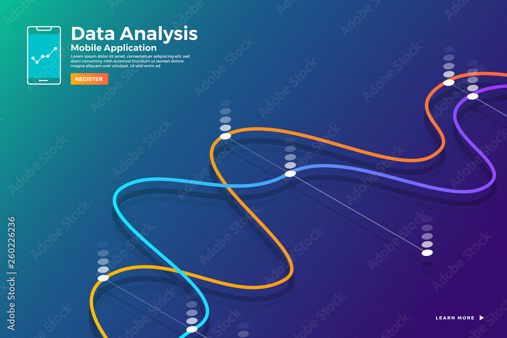 Poster isometric graph chart analysis
