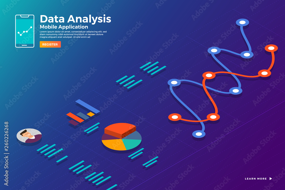 Poster isometric graph chart analysis
