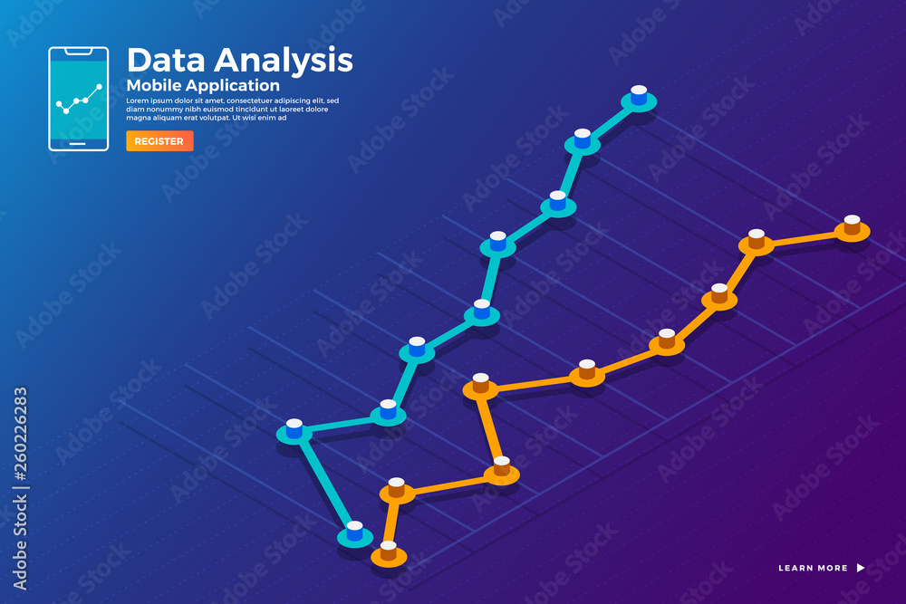 Poster isometric graph chart analysis
