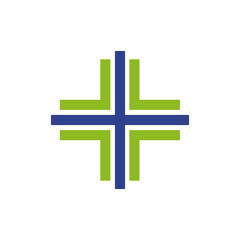 Obraz premium Medical and health care logo design vector template