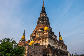 Wat yai chaimongkol Biggest brick old pagoda ,Old famous Temple 