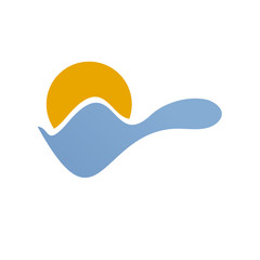 Sun logo design vector template