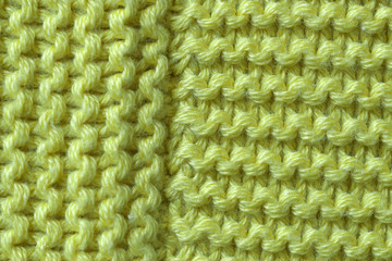 Machine wool knitted fabric close-up