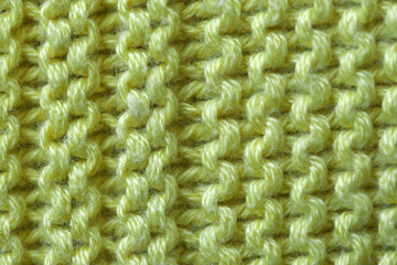 Machine wool knitted fabric close-up