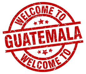 welcome to Guatemala red stamp