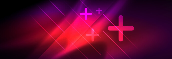 Shiny glowing lights neon color design background